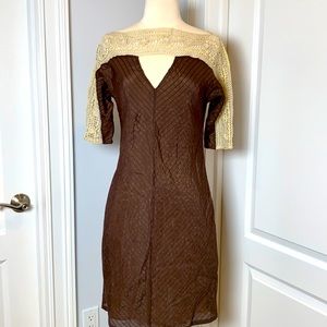 Crochet trimmed dress